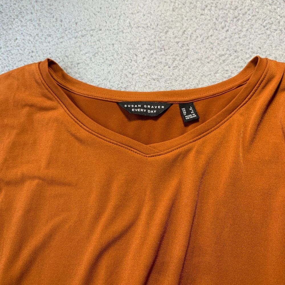 SUSAN GRAVER Blouse Womens Large Top Long Sleeve* - Picture 9 of 11